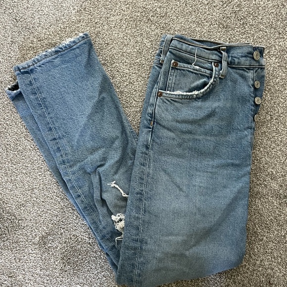 Agolde Riley Ripped Jeans - Picture 1 of 4